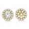 Round Diamond Earring Jackets for 5mm Studs 14K Yellow Gold 0.50ctw