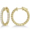 Medium Round Diamond Hoop Earrings 14k Yellow Gold 2.00ctw