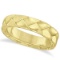 Mens High Polish Braided Handwoven Wedding Ring 14k Yellow Gold 7mm