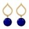 2.00 Ctw Blue Sapphire 14K Rose Gold Earrings