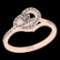 0.30 Ctw i2/i3 Diamond 14K Rose Gold Heart Promises Ring