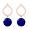 2.00 Ctw Blue Sapphire 14K White Gold Earrings