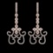 1.52 Ctw VS/SI1 Diamond 14K Rose Gold Dangling Earrings