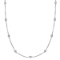 Station Bezel-Set Necklace in 14k White Gold 1.50 ctw