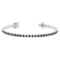 2.60 Ctw i2/i3 Treated Fancy Black Diamond 14K White Gold Bracelet