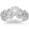 Heart Shape Diamond Engagement and Wedding Ring 14k White Gold 1.50ctw