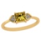 0.53 Ctw I2/I3 Citrine And Diamond 10K Yellow Gold Ring