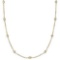 Station Bezel-Set Necklace in 14k Yellow Gold (0.33 ctw)