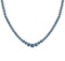 4.04 Ctw i2/i3 Treated Fancy Blue Diamond 14K Yellow Gold Slide Necklace