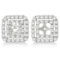 Pave-Set Square Diamond Earring Jackets in 14k White Gold 1.05ctw