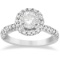 Round Diamond Halo Engagement Ring Setting Platinum Gold 1.75ctw