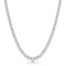 Milgrain Eternity Diamond Tennis Necklace 14k White Gold (7.05ct)