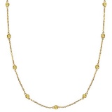 Fancy Yellow Canary Station Necklace 14k Gold (0.50ct)