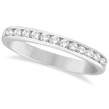 Channel-Set Diamond Ring Band in 14k White Gold 0.50 ctw