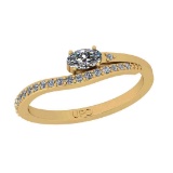 0.32 Ctw SI2/I1 Diamond 14K Yellow Gold Valentine's Day special Ring