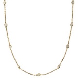 Station Bezel-Set Necklace in 14k Yellow Gold (0.33 ctw)