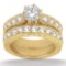 Diamond Engagement Ring 14 K YELLOW GOLD  1.90ctw