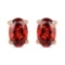 4.50 CTW Genuine Garnet And 14K Rose Gold Earrings