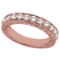 Antique style Style Pave Set Wedding Ring Band 14k Rose Gold 1.00ctw