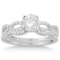 Infinity Twisted Diamond Ring Matching Bridal Set in platinum 1.34ctw