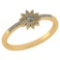 Certified .24CTW Round Diamond Genuine 14K Yellow Gold Ring