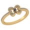 Certified 0.24 Ctw Blue Sapphire And Diamond 18k Yellow Gold Halo Ring