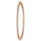 Milgrain Edged Diamond Bangle Bracelet 14k Rose Gold 0.75ctw