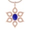 Certified 3.50 Ctw Tanzanite 14K Rose Gold Victorian Style Pendant