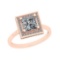 Certified 1.05 Ctw SI2/I1 Diamond 14K Rose Gold Promises Ring