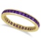 Princess-Cut Amethyst Eternity Ring Band 14k Yellow Gold 1.36ctw