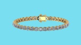 Certified 2.00 Ctw SI2/I1 Diamond Tennis Bracelet 14K Yellow Gold Gold