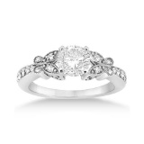 Butterfly Diamond Engagement Ring Setting platinum 1.20ctw