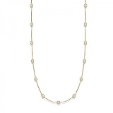36 inch Station Station Necklace 14k Yellow Gold 2.00ctw