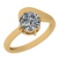 Certified 0.50 Ctw VS/SI1 Diamond 14K Yellow Gold Solitaire Ring