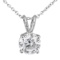 1.00ctw. Round Diamond Solitaire Pendant in 18k White Gold H, VS2