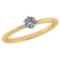 Certified 0.50 Ctw Diamond 14k Yellow Gold Ring