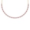 7.10 Ctw SI2/I1 Ruby And Diamond 14K Yellow Gold Necklace