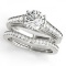 CERTIFIED 18KT WHITE GOLD 1.26 CTW J-K/VS-SI1 DIAMOND BRIDAL SET