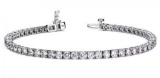 CERTIFIED 14K WHITE GOLD 10 CTW G-H SI2/I1 TENNIS BRACELET MADE IN USA