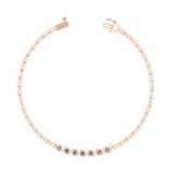 0.21 Ctw SI2/I1 Diamond 14K Rose Gold Bracelet