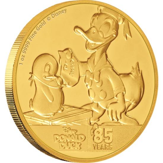 Donald Duck 85th Anniversary 1oz Gold Coin