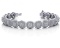 14KT WHITE GOLD 3 CTW G-H SI2/SI3 VINTAGE INSPIRED FANCY DIAMOND BRACELET