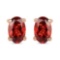 4.50 CTW Genuine Garnet And 14K Rose Gold Earrings