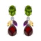 2.70 Ctw Multi Stone 10K White Gold Earrings