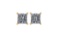 Certified 1.05 CTW Princess Diamond Stud Earrings D/SI2
