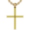 Certified 0.54 Ctw Fancy Yellow Diamond 14k Yellow Gold Pendant