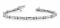 14K WHITE GOLD 1 CTW G-H I1/I2 SHINY COLUMN LINK DIAMOND BRACELET