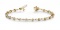 14K YELLOW GOLD 1 CTW G-H I1/I2 ALTERNATING DIAMOND DROP BRACELET
