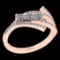0.57 Ctw i2/i3 Diamond 14K Rose Gold three Stone Ring