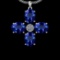 16.34 Ctw VS/SI1 Tanzanite And Diamond 10K White Gold Vintage Style Pendant